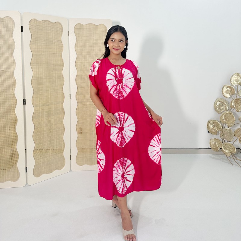 Daster bali motif tye dye kekinian