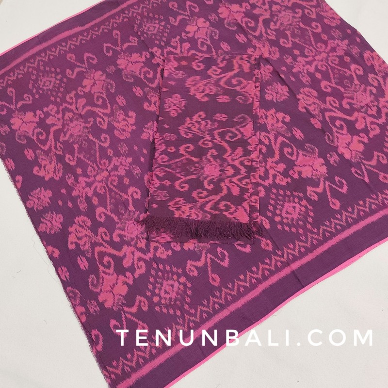 Endek semi lasem Warna ungu Baliya