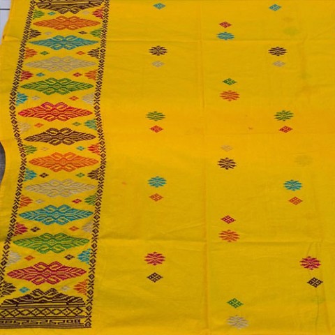 Kamen Bordir Tumpal Warna Kuning