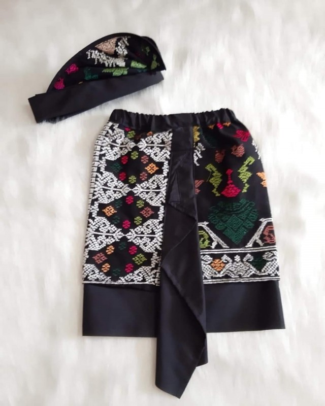 Set saput udeng anak baby born warna hitam 1