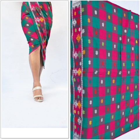 Tenun Songket Singaraja Warna Pink Fanta 1