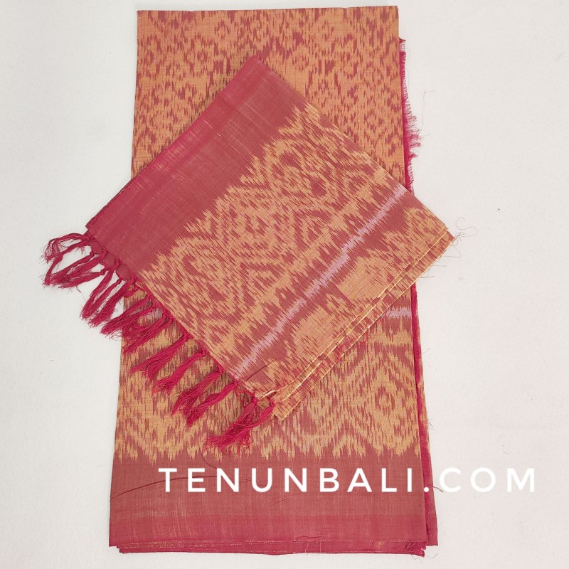 endek catri warna merah bata