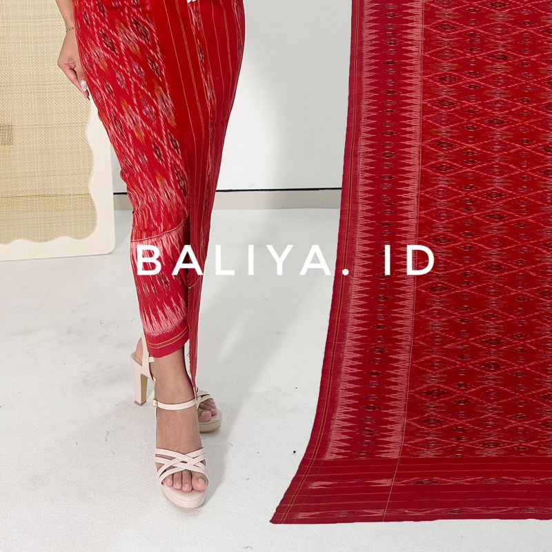 endek cepuk warna merah