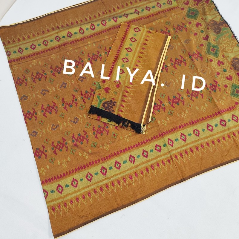endek semi halus warna olive baliya