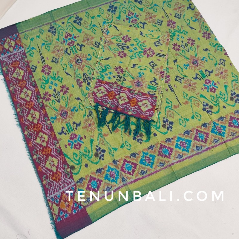 endek semi lasem warna hijau
