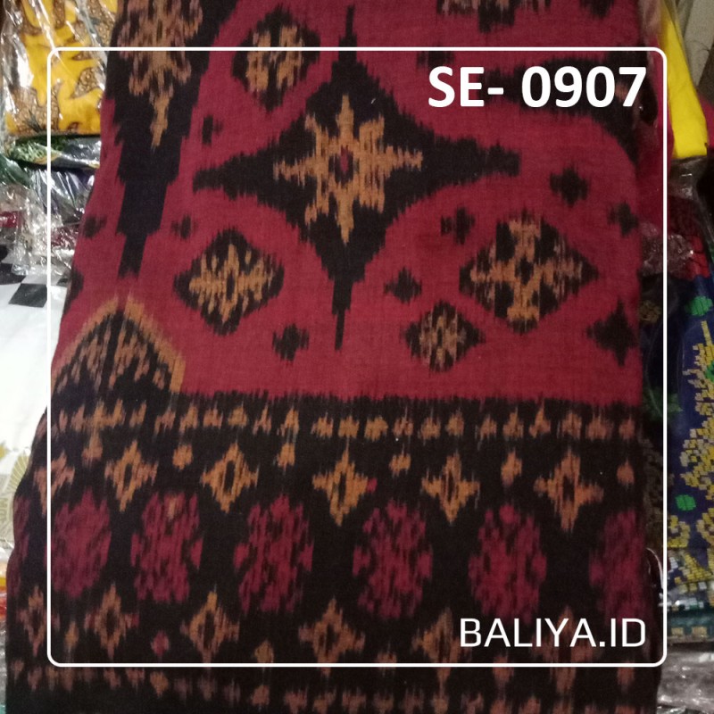 grosir kain endek bali seragam motif Lobeng 1