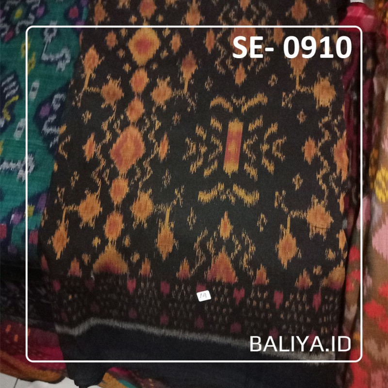 grosir kain endek bali warna hitam 1