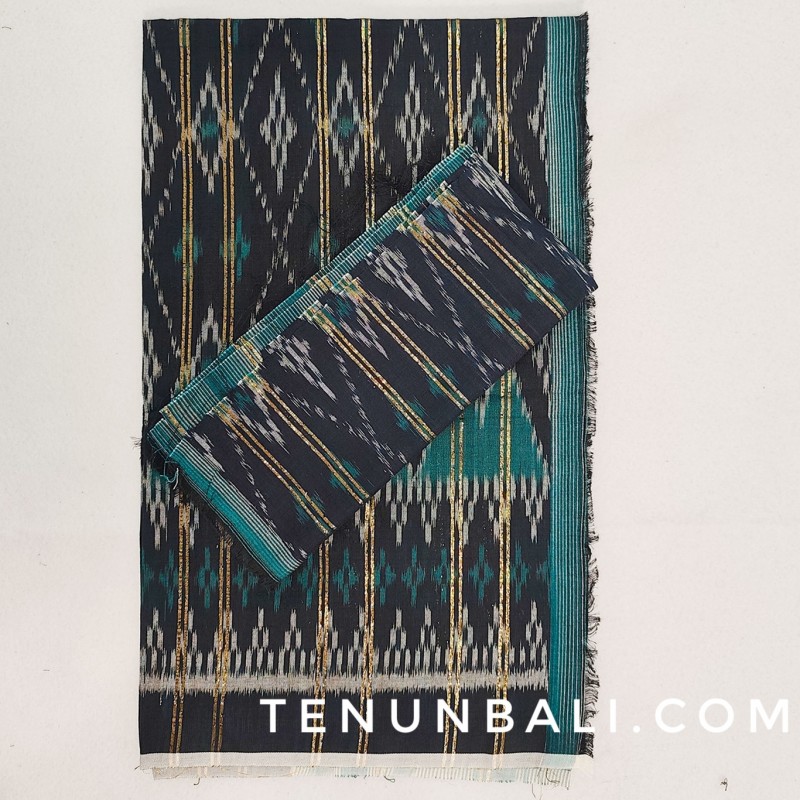 kamen banyumas warna tosca set selendang