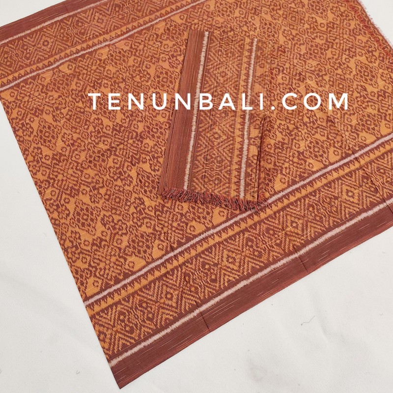 kamen endek catri warna coklat