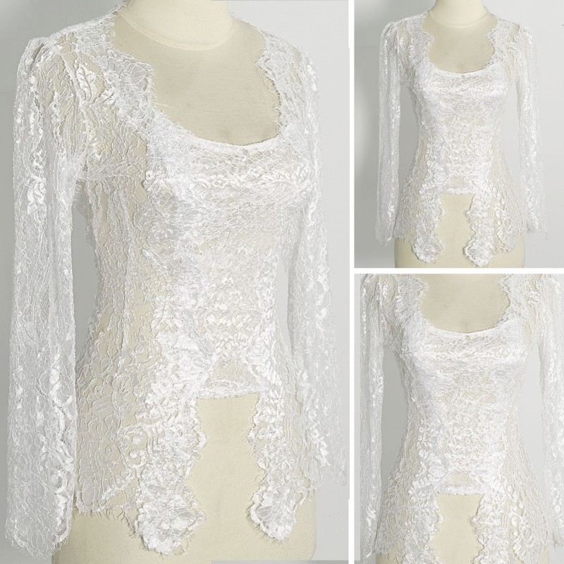 kebaya brokat glosy putih